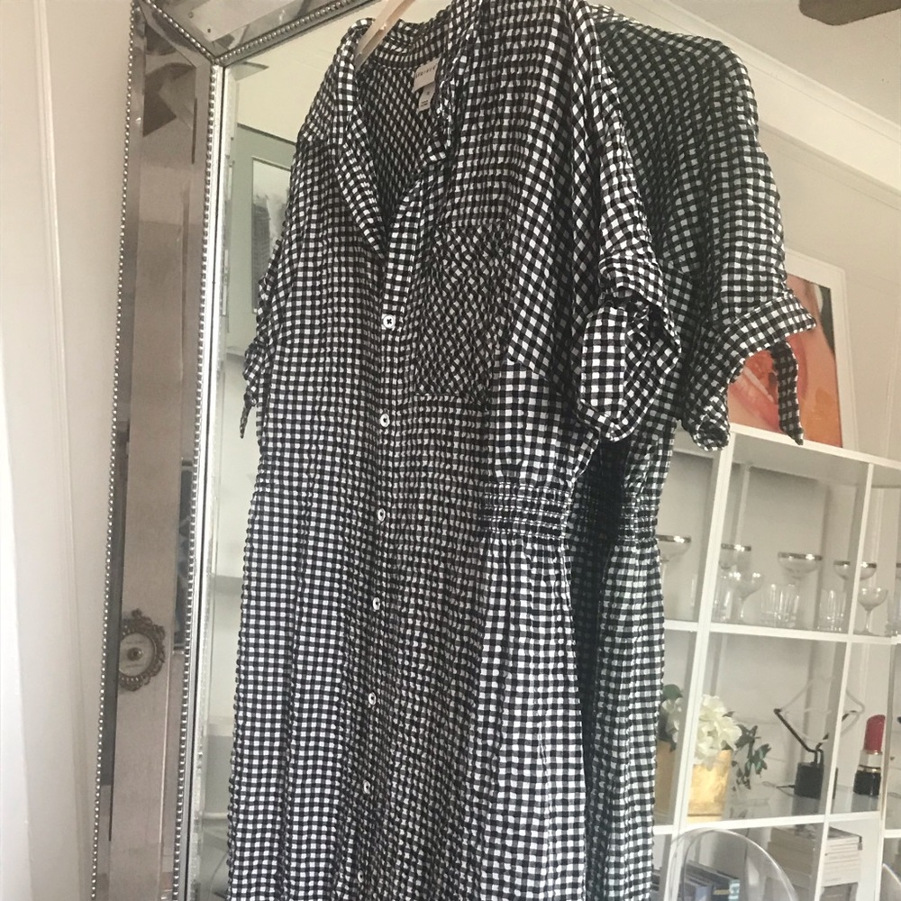 AVA VIV black and white gingham dress, 1X